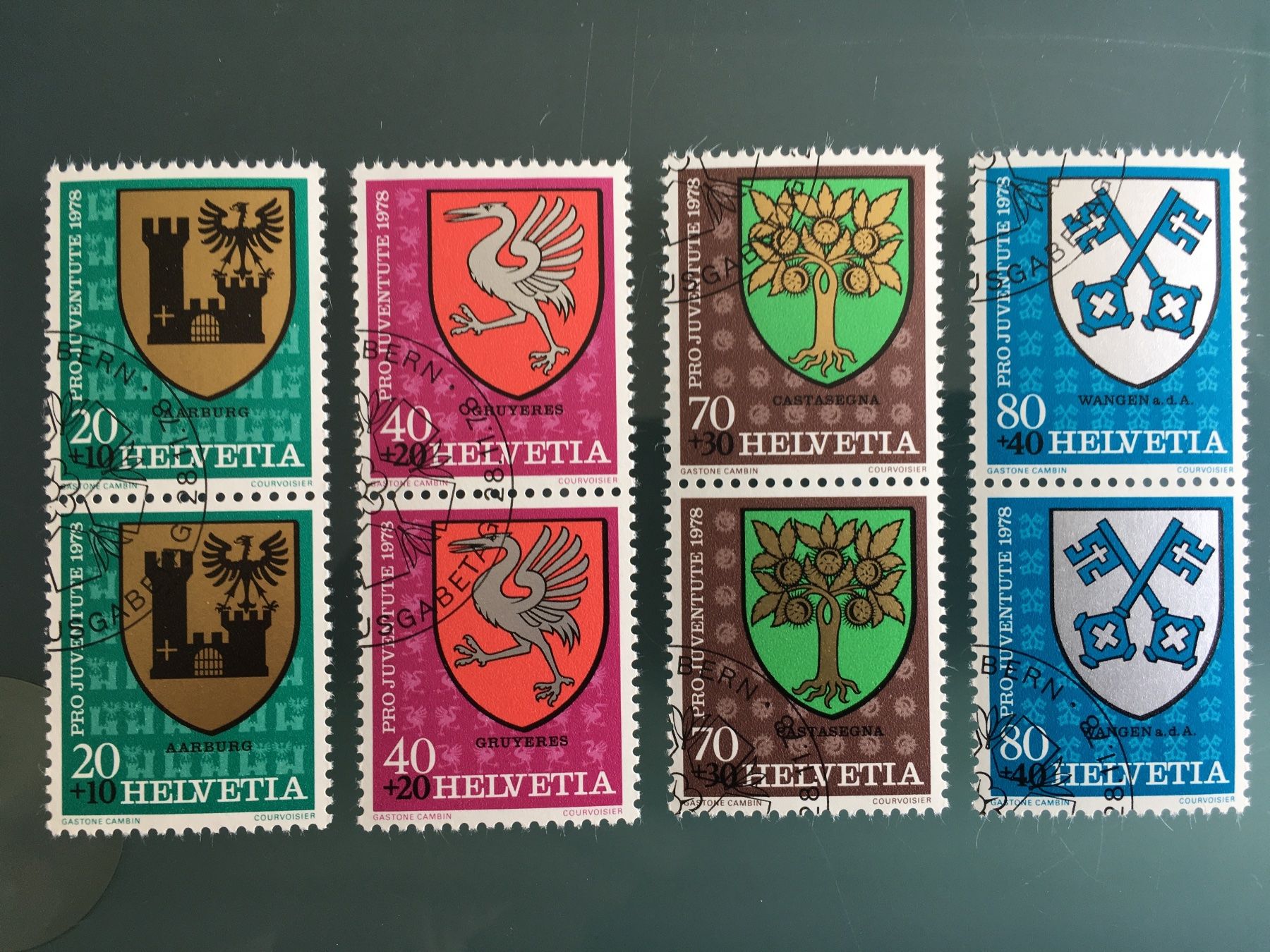 Tutti i francobolli: 8 Briefmarken ProJuventute 1978 Gemeindewapp Ersttagsstempel – Nuovo (secondo la descrizione) da holziken venduto da Weston