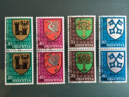 8 Briefmarken ProJuventute 1978 Gemeindewapp Ersttagsstempel