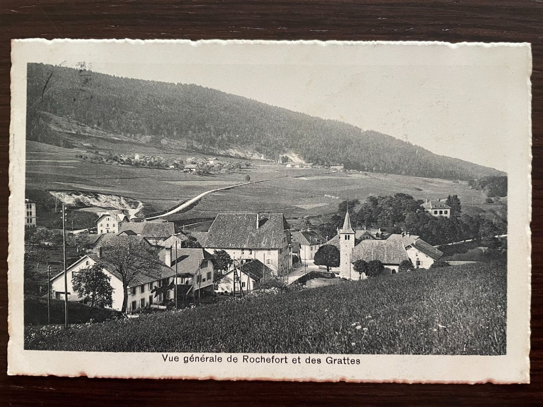 Cartoline postali: ROCHEFORT & LES GRATTES Vue générale, 1916 – Usato da Wald ZH venduto da TLILEF