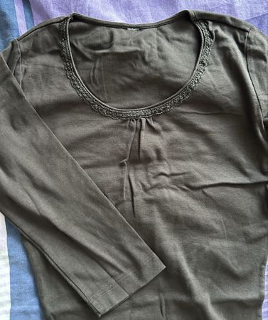 Braunes Langarm Top