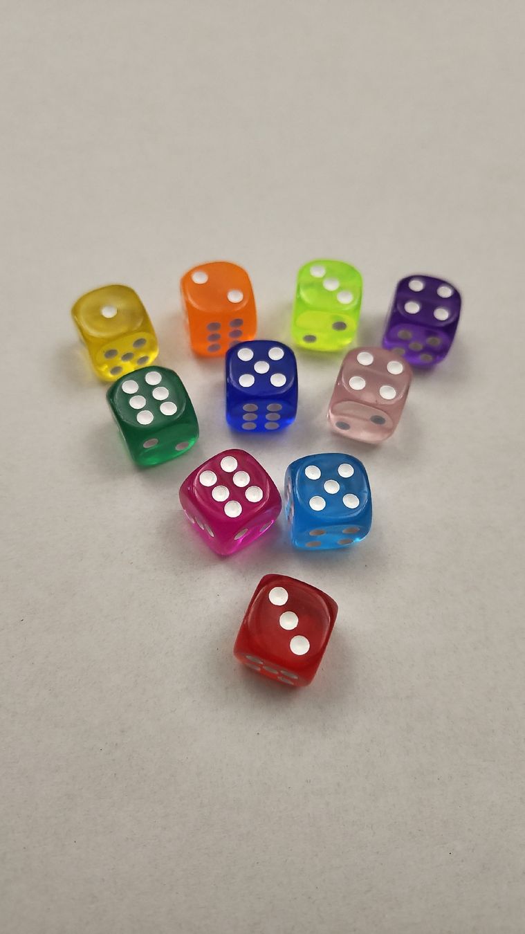 Giocattoli: 10 Würfel assortiert ca. 13mm – Nuovo (secondo la descrizione) da Effretikon venduto da easyjones 1