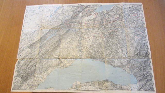 Landkarten & Atlanten: LAUSANNE 1912 Manöver Armee Manoeuvres – Gebraucht aus Krattigen von markus63 2