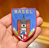VINTAGE Badge SPALENTOR Basel ST. GALLER STICKEREI h-blau