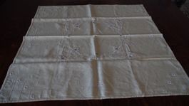 Tischdecke Leinen Stickerei  76x74cm
