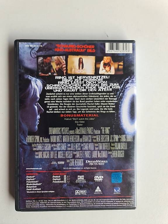 Tutti i DVDs: Ring (2002) DVD  Cham VB  – Usato da Cham venduto da trendman19 1