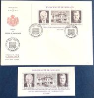 1987 Monaco /;50 Jahre Amt für Briefmarken FDC + Block 37 **