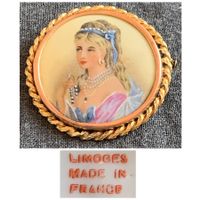 Broche LIMOGES années 1900