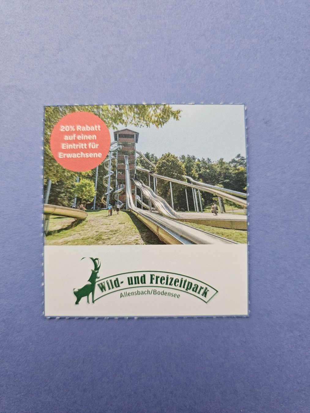 Bons: WILD - UND FREIZEITPARK ALLENSBACH 20 % AUF EINEN EINTRITT – Neuf (Voir description) à Ermatingen par Monaco1215