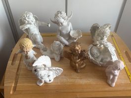 Set von 9 Deko Engeln verschiedene Figuren gebraucht