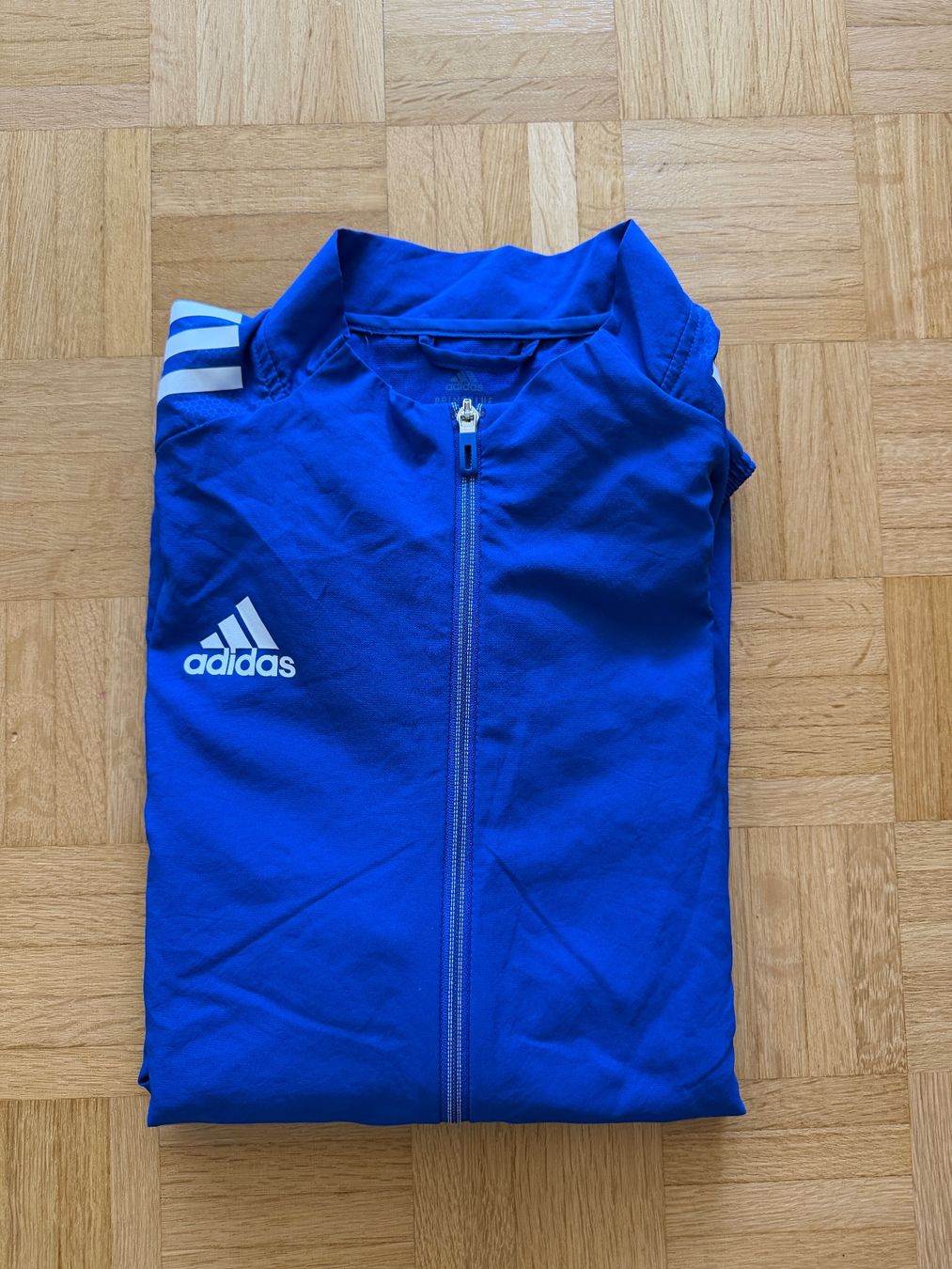 Adidas Pullover & Sweatshirts: Adidas Trainingsjacke, blau, Grösse L – Gebraucht aus Riehen von Kpl_Oberloescher