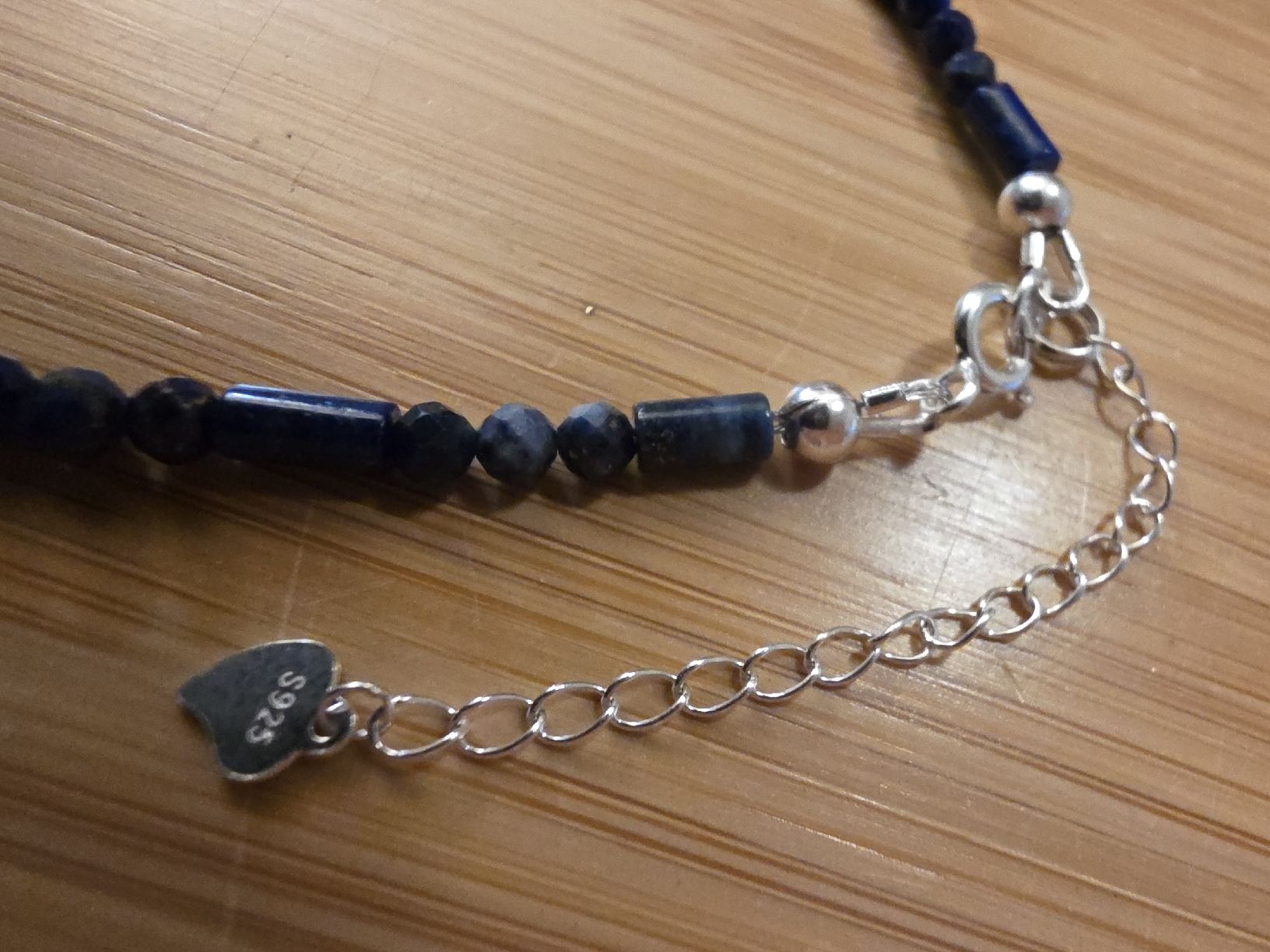 Catenine: Fusskette Lapislazuli facettiert 23,5cm. - 28cm. / Ø3mm. – Nuovo e nell'imballaggio originale da Zetzwil venduto da Sonneblueme987 3