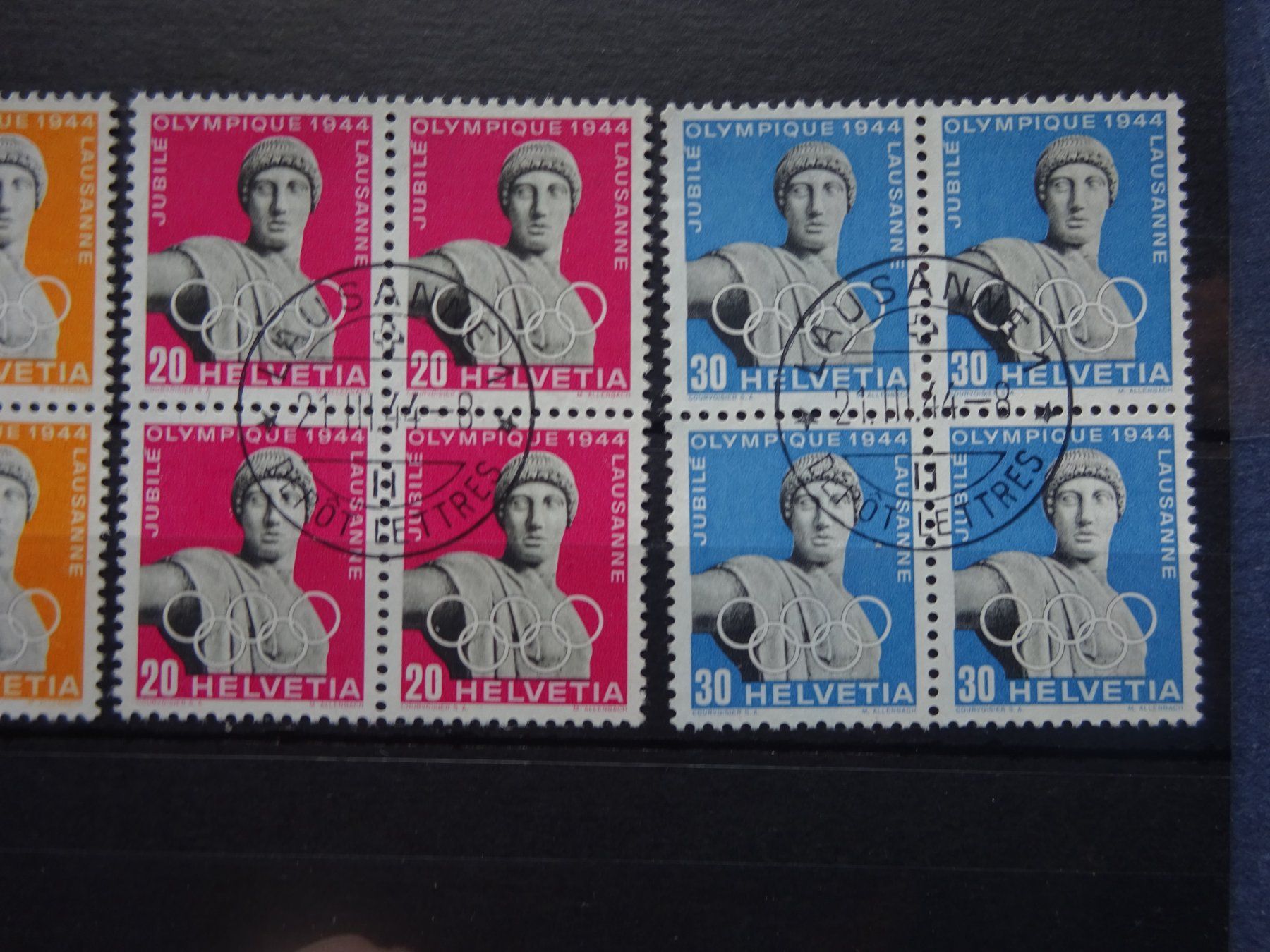 Tutti i francobolli: 1944 259 -261 4er Block ET-Voll – Usato da Appenzell-Steinegg venduto da adi1975 2