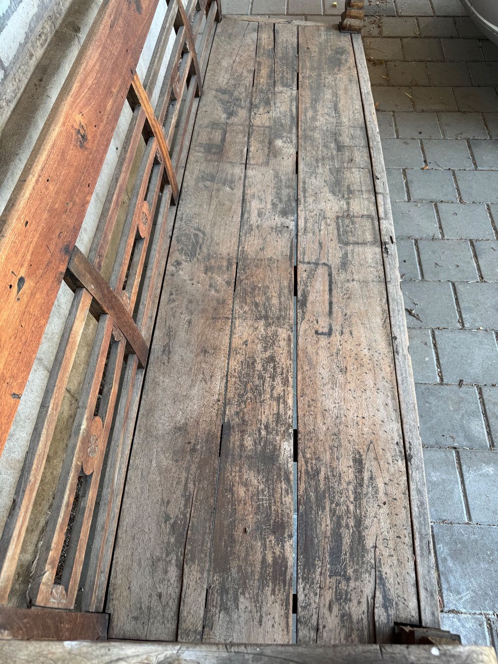 Bänke: Uralte Holzbank SHABBY CHIC – Gebraucht aus Neuendorf von Sternenzauber17 6