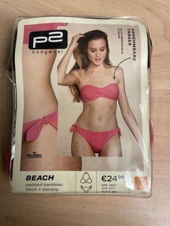 P2 Padded Bandeau Bikini Minislip Koralle Gr.  S neu/ovp