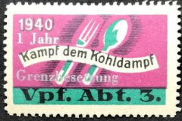 Soldatenmarke 2.WK, Verpflegungs Abt 3, Aufdr sil, Wi Vpf 32