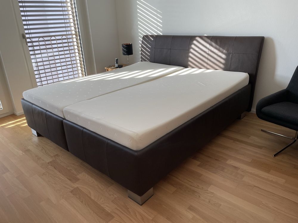 Bett Kopfteil Leder 1