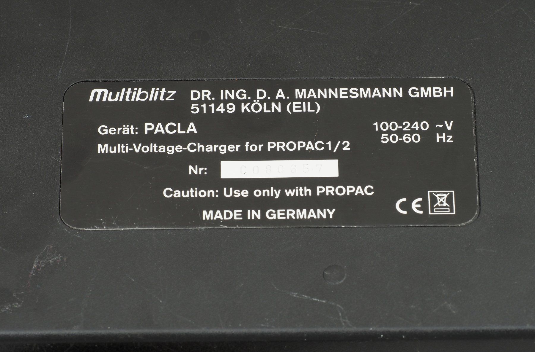 Caricatori & Batterie: Multiblitz PACLA Ladegerät für PROPAC – Usato da Bremgarten AG venduto da Flussreif_5620 2