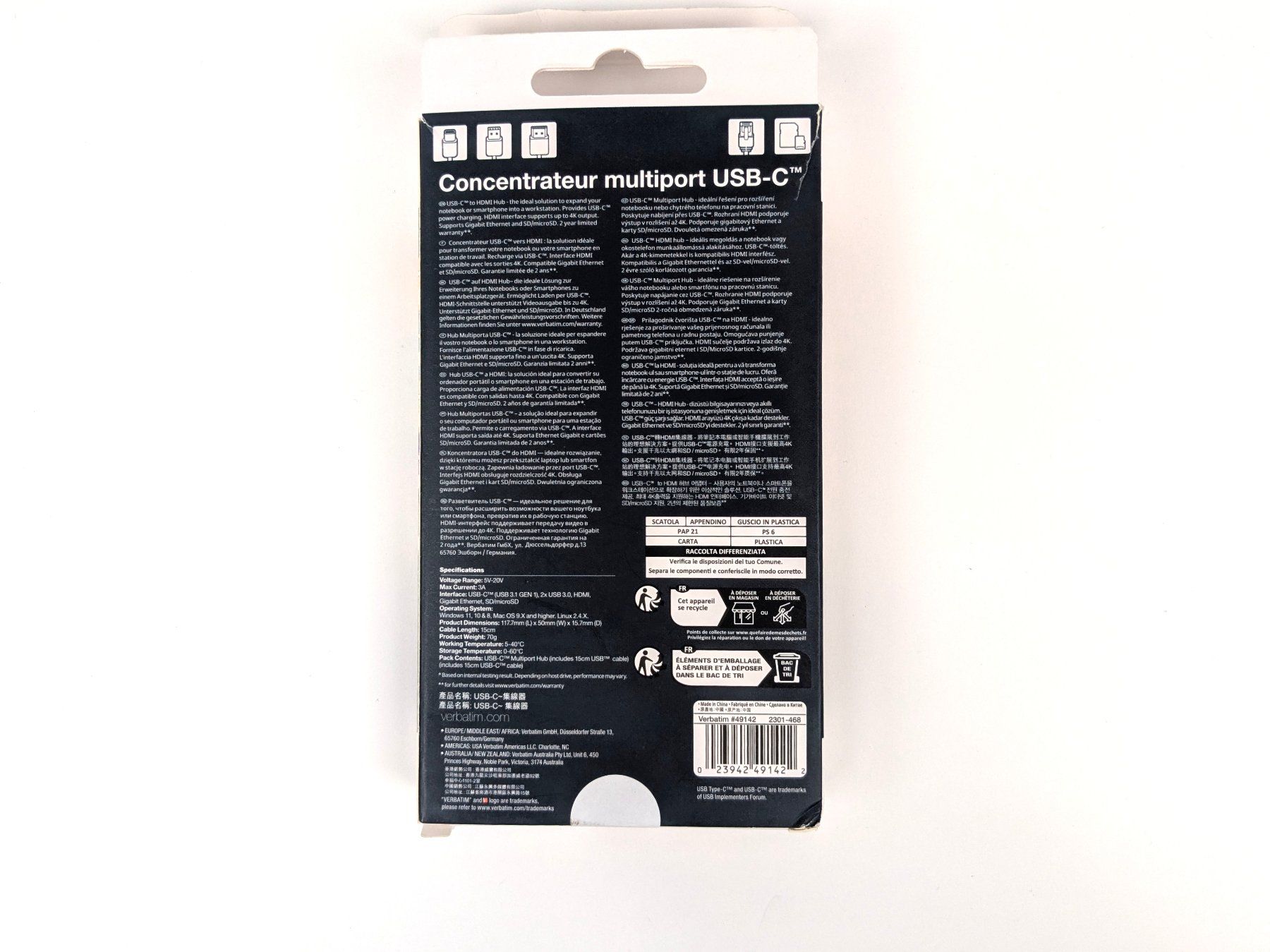 Hub & Switch: VERBATIM USB-C Multiport Hub – Nuovo (secondo la descrizione) da Dintikon venduto da Restwert_Dintikon 6
