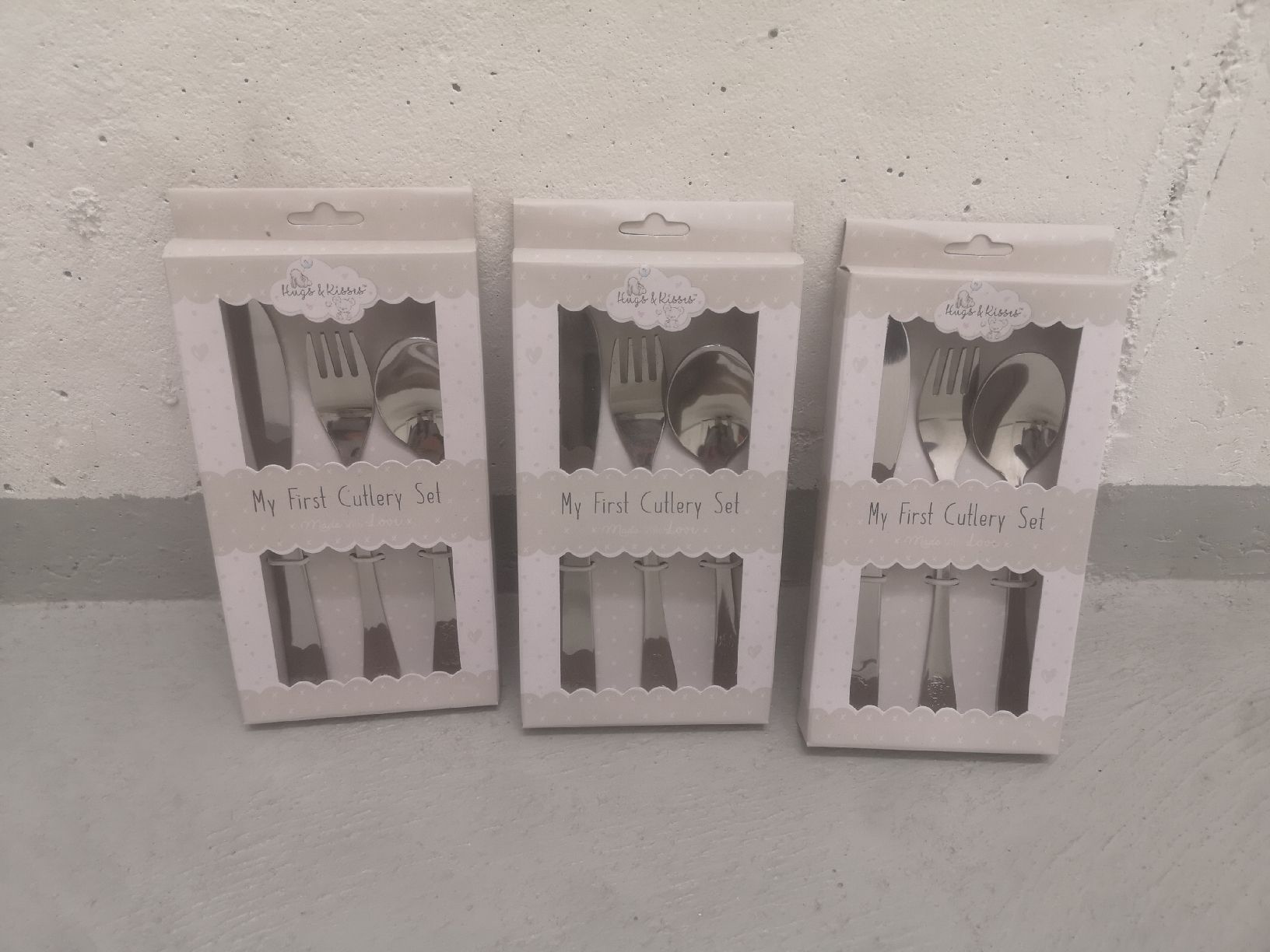 Set di posate: 3x Kinderbesteckset – Nuovo e nell'imballaggio originale da Mellingen venduto da Goldenspoon