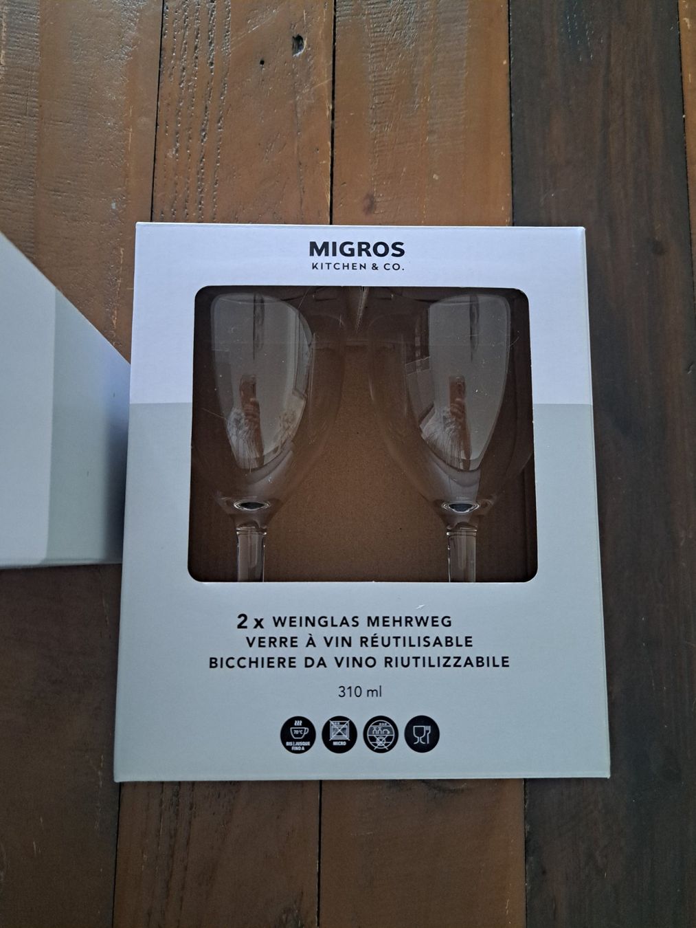 Migros Bicchieri: Mehrweg Weingläser Kunststoff 310ml – Nuovo e nell'imballaggio originale da Baden venduto da bon_2sgq 1
