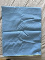 Soft Towel - Light Blue with Green Border Edge