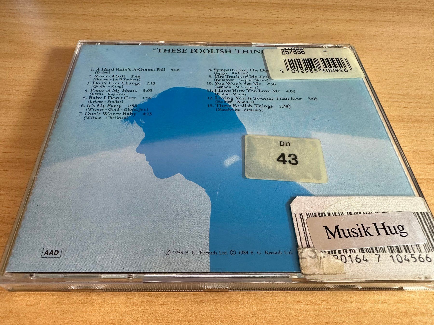 CD: Bryan Ferry – These Foolish Things – Usato da Rikon im Tösstal venduto da Alpenmutz 1