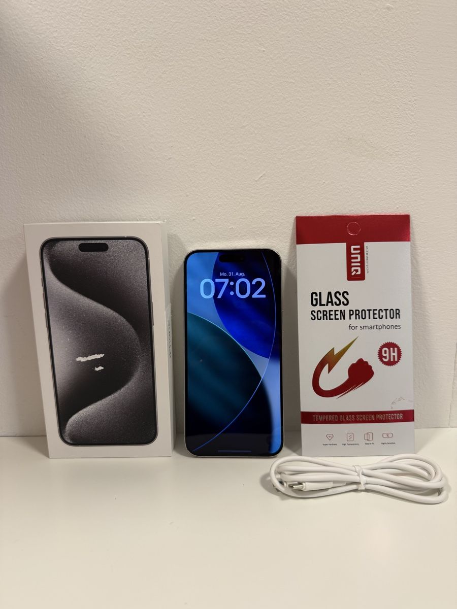 Apple Telefoni cellulari / Smartphones: IPhone 15 Pro Max 256GB Withe inkl. Garantie + Starterpaket – Usato da Spiegel b. Bern venduto da OccasionElektronik