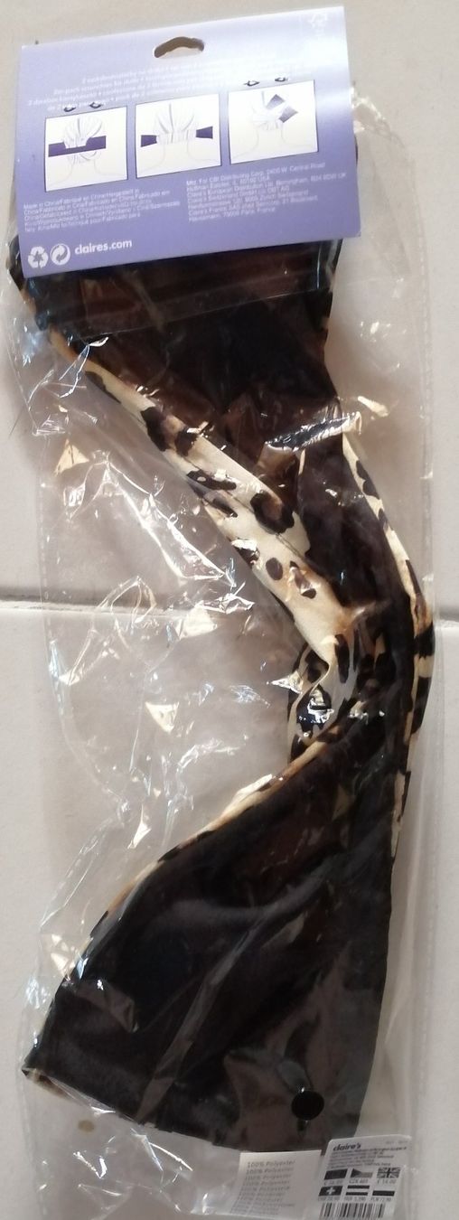 Accessori per capelli: Haaraccessoires (bun scrunchie), 2er Pack, Leo Print, Neu – Nuovo e nell'imballaggio originale da Schaffhausen venduto da Domifran 1