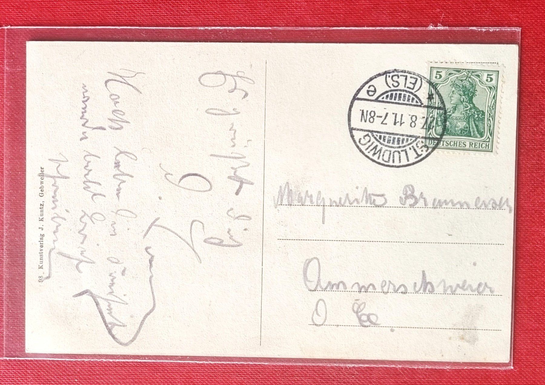 Cartoline postali: Basel - St. Louis - Baslerstrasse - Tram BVB - 1911 – Usato da Rothrist venduto da RROENK 1