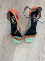 Sandalen EXÉ Damen orange mintgrün Echtleder Grösse 39