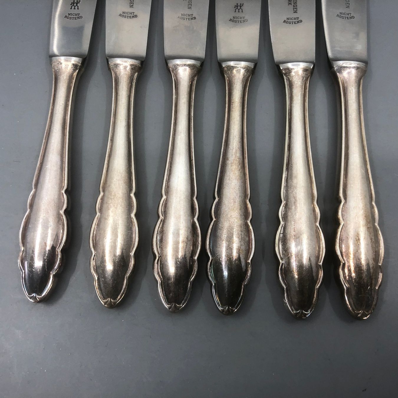 Zwilling Posate: 6 Dessertmesser versilbert Zwilling – Usato da Basel venduto da Tiabeanie 2