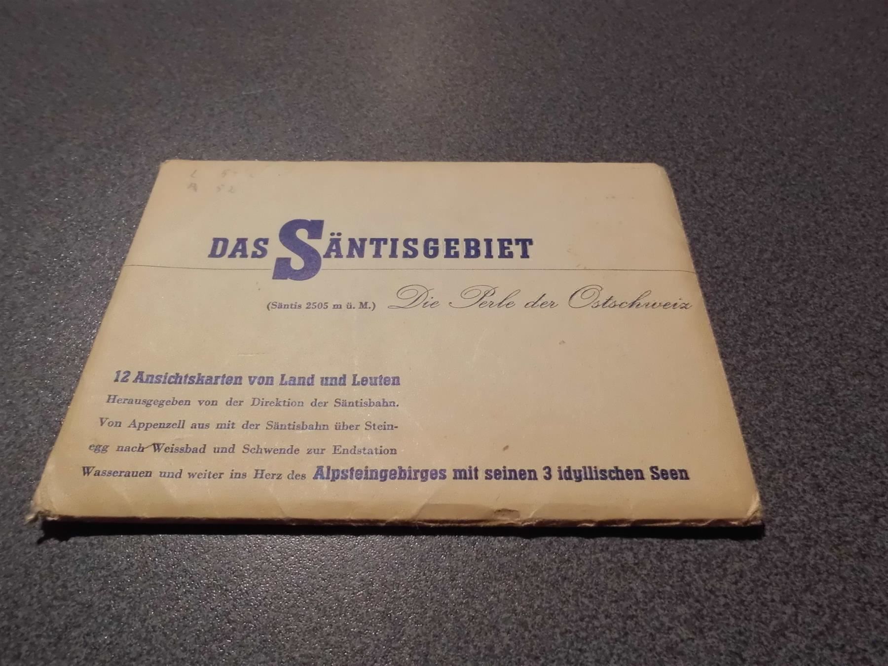 Cartoline postali: Das Säntisgebiet, 11 Ansichtskarten, Die – Usato da Zürich venduto da abraxas1291