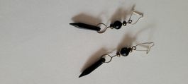 originelle Ohrenringe schwarz ca 5 cm lang