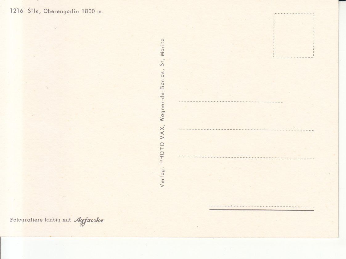 Cartoline postali: Sils ca. 1970 – Usato da Bürglen TG venduto da StampGraf 1