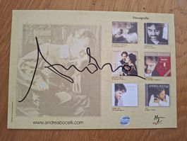 Andrea Bocelli Autogrammkarte original