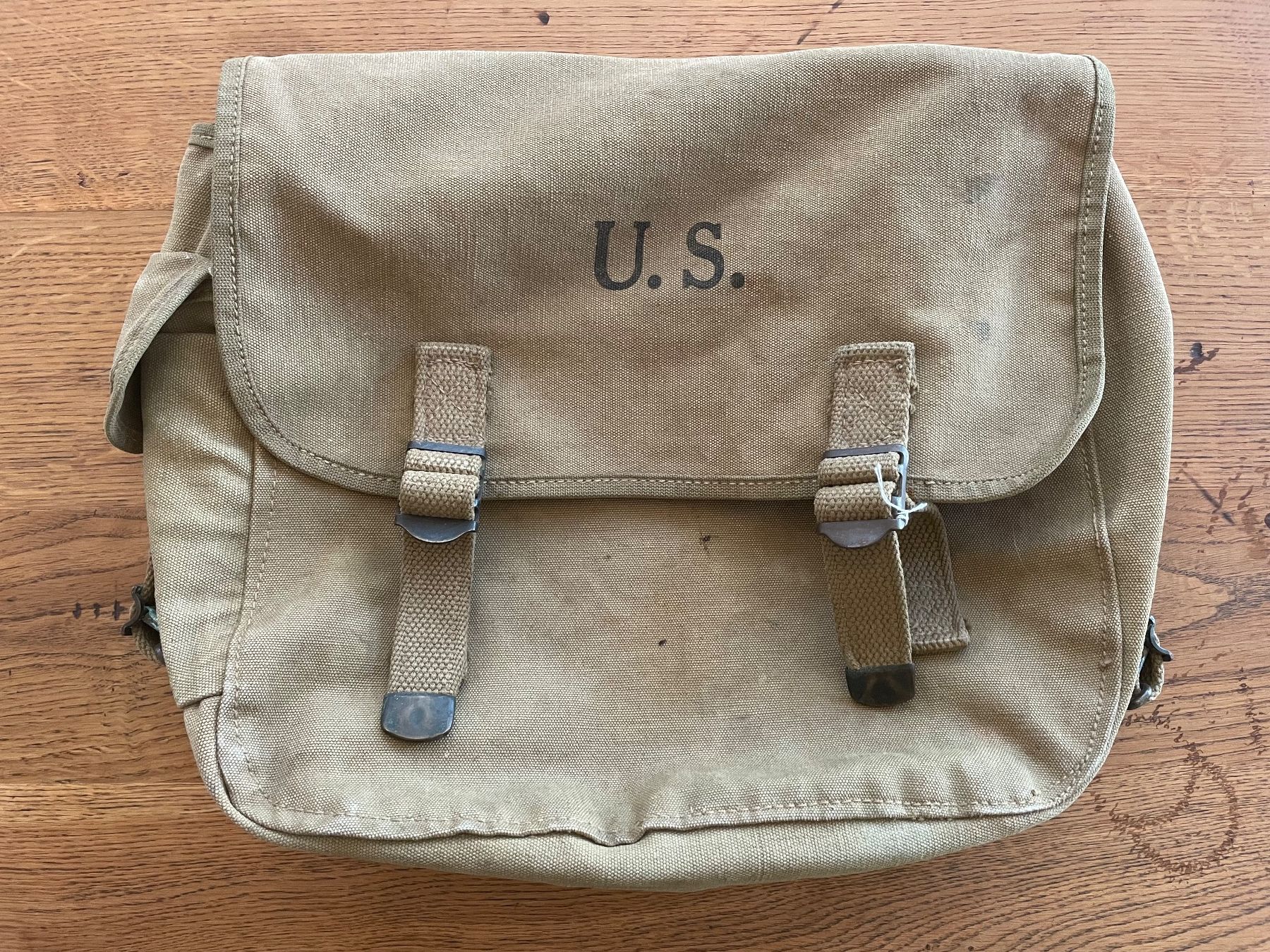 US Army Uniformi: Original WW2 US ARMY musette 1942 – Usato da Oberbütschel venduto da Woodie2005