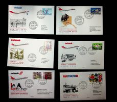 SUISSE  POSTE AÉRIENNE  6 VOLS 1988-1989 /U137