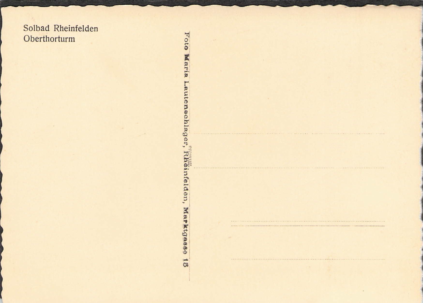 Cartoline postali: AK. AG Rheinfelden , Obertorturm – Usato da Reichenburg venduto da ibiza18 1
