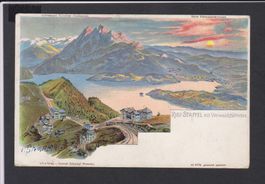Rigi Staffel   -   alte Litho Ansichtskarte von 1903