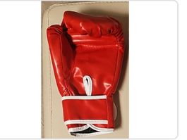 paire de gants boxe rouges similicuir unisexe neufs T unique