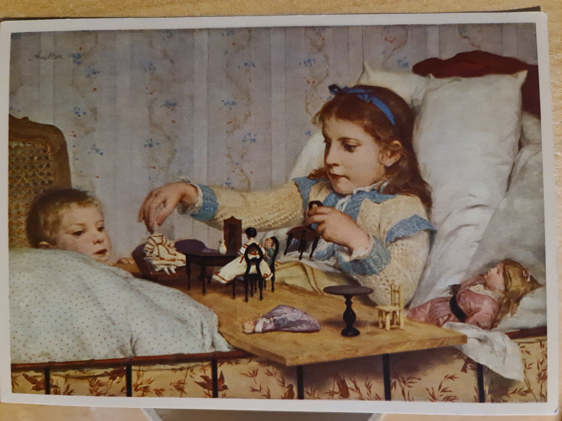 Cartoline postali: Ansichtskarte - Albert Anker - La petite convalescente – Nuovo (secondo la descrizione) da Dintikon venduto da Vexi
