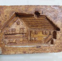 Ton-Model Haus Motiv aus BÄCKEREI 9.5 x 7x 2.5 cm,100 Jahre