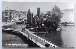 Genève, L'Ile Rousseau et le Pont des Bergues