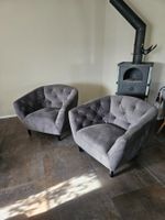 2 RIA Design-Sessel in Dunkelgrau – sehr guter Zustand