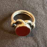 Antiker Siegelring Silber mit Karneol Ring Grösse 58/59