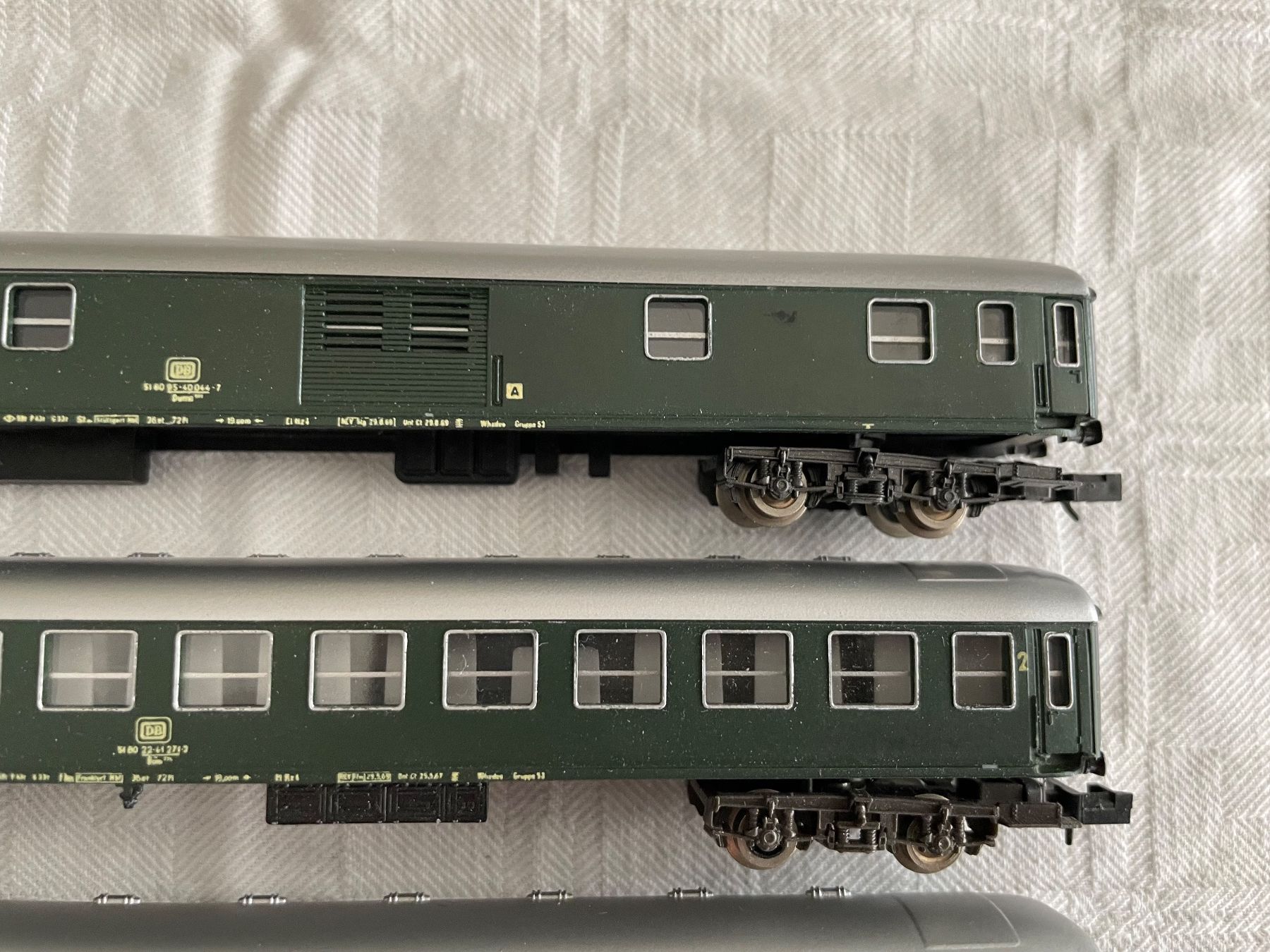 Modelleisenbahnen: Modellbahn ATLAS Spur N  3. Wagen DB – Gebraucht aus Rorschach von Karotten 2