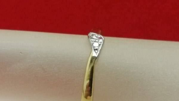Anelli: Gold Ring 750(18k) mit diamant – Nuovo (secondo la descrizione) da Adliswil venduto da prince65 7
