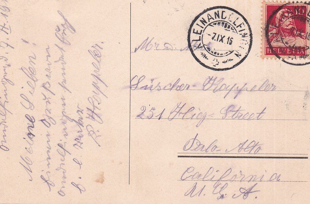 Cartoline postali: Grossandelfingen  ZH        um 1916 – Usato da Brig venduto da Valcards54 1