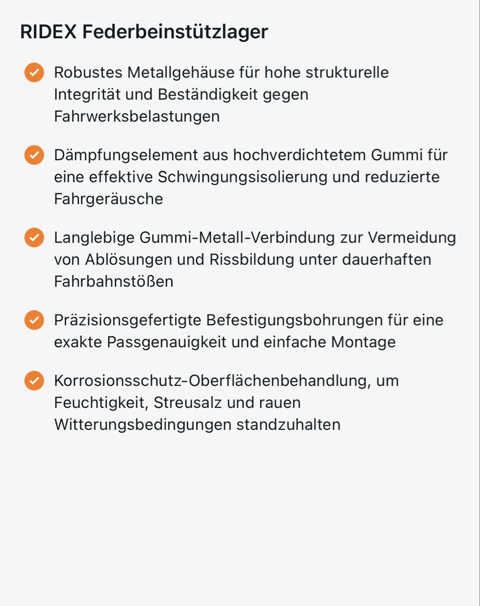 Toutes les pièces auto: Federbeinstützlager – Neuf avec emballage d'origine à Olten par isaschmid11 3