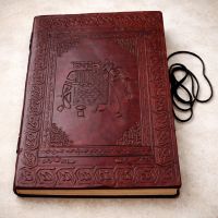 Lederbuch Notizbuch Buch Elefant Leder Tagebuch Larp 26x19cm